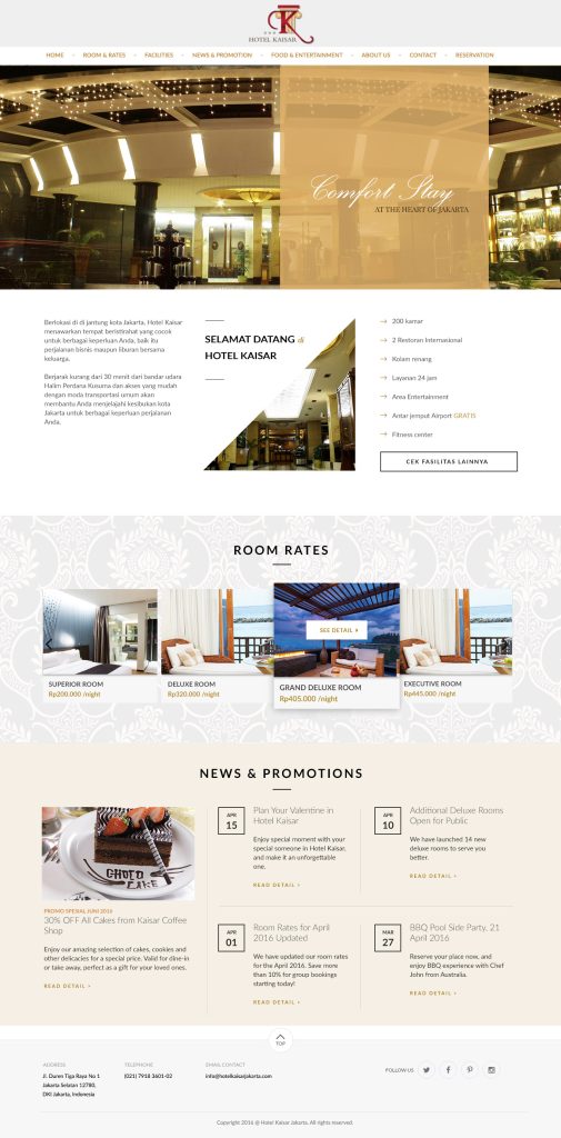 Kaisar Hotel: Website Design