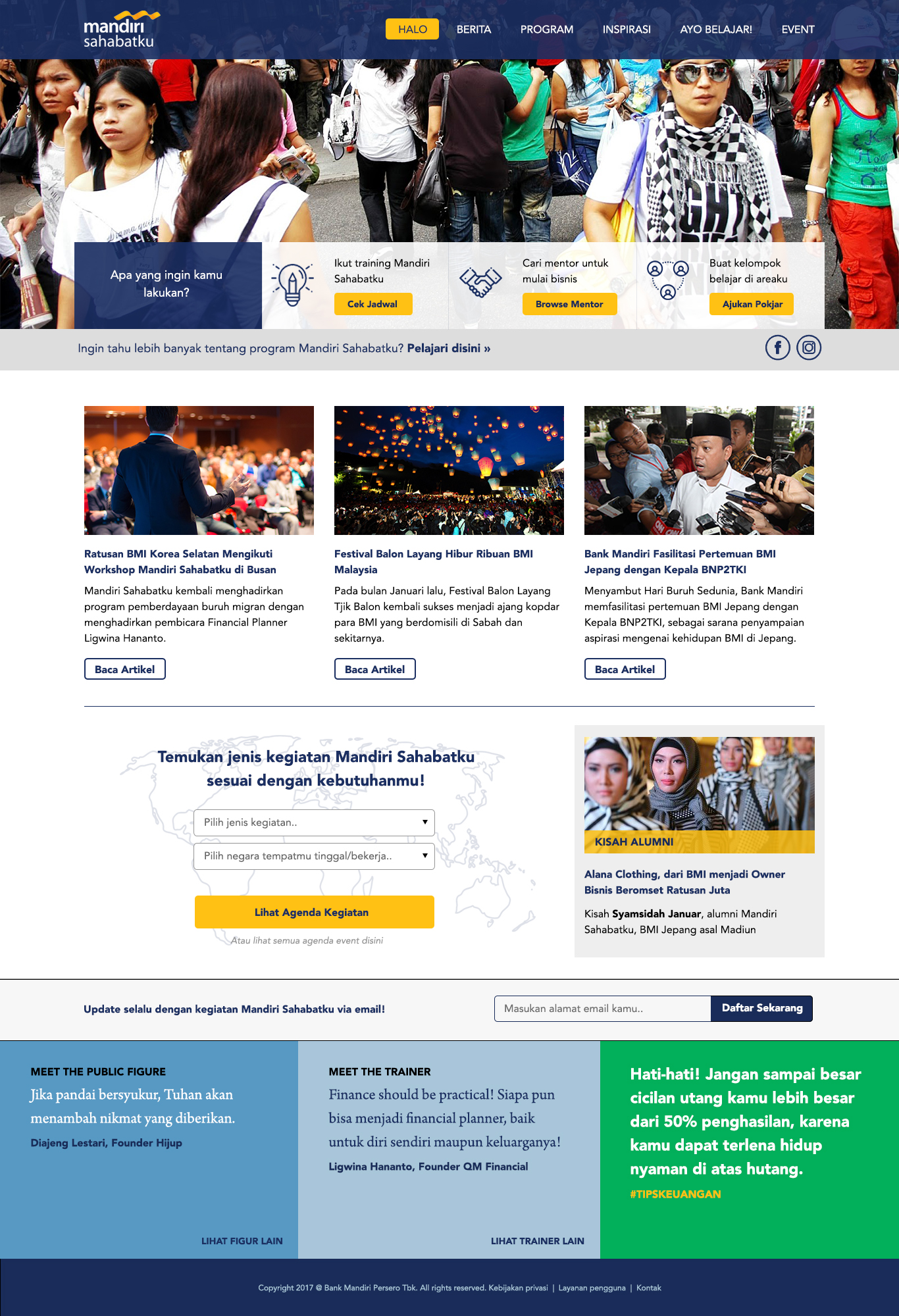 Mandiri Sahabatku Website Design